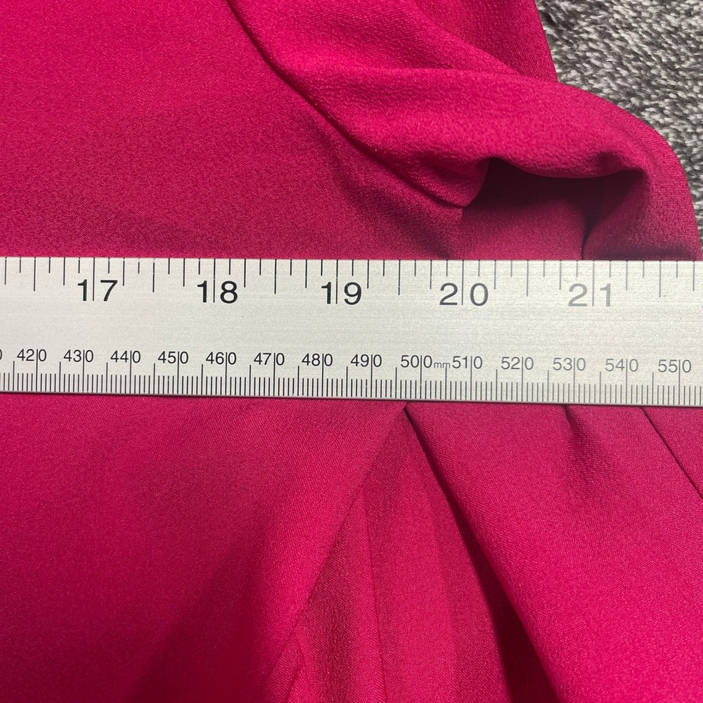 J.Crew Blouse Pink Ruffle V-Neck Long Sleeve Top Medium - Picture 5 of 6